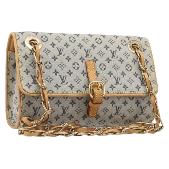 LOUIS VUITTON Monogram Mini Camille Chain Bag Blue M92002 LV Auth LN175A