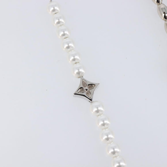 LOUIS VUITTON Bag Charm Chain Belt Pearl Fusion Key Holder M01947 LV Auth LN177M