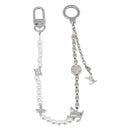 LOUIS VUITTON Bag Charm Chain Belt Pearl Fusion Key Holder M01947 LV Auth LN177M-3