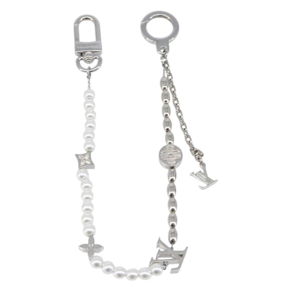 LOUIS VUITTON Bag Charm Chain Belt Pearl Fusion Key Holder M01947 LV Auth LN177M