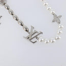LOUIS VUITTON Bag Charm Chain Belt Pearl Fusion Key Holder M01947 LV Auth LN177M-7