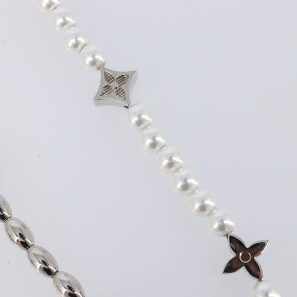 LOUIS VUITTON Bag Charm Chain Belt Pearl Fusion Key Holder M01947 LV Auth LN177M