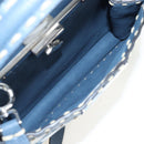 FENDI Selleria Peek A Boo I See You Bag Canvas 2way Light Blue Auth LN207SAM-10