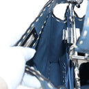 FENDI Selleria Peek A Boo I See You Bag Canvas 2way Light Blue Auth LN207SAM-27