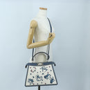 FENDI Selleria Peek A Boo I See You Bag Canvas 2way Light Blue Auth LN207SAM-32