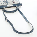 FENDI Selleria Peek A Boo I See You Bag Canvas 2way Light Blue Auth LN207SAM-8