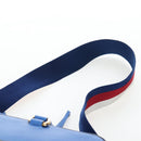 GUCCI Hand Bag Leather 2way Blue Gold Auth LN209SAM-15
