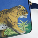 GUCCI Hand Bag Leather 2way Blue Gold Auth LN209SAM-20