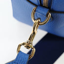 GUCCI Hand Bag Leather 2way Blue Gold Auth LN209SAM-23