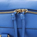 GUCCI Hand Bag Leather 2way Blue Gold Auth LN209SAM-24