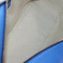 GUCCI Hand Bag Leather 2way Blue Gold Auth LN209SAM-9