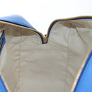GUCCI Hand Bag Leather 2way Blue Gold Auth LN209SAM-27