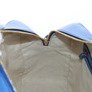 GUCCI Hand Bag Leather 2way Blue Gold Auth LN209SAM-28