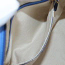 GUCCI Hand Bag Leather 2way Blue Gold Auth LN209SAM-31