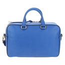 GUCCI Hand Bag Leather 2way Blue Gold Auth LN209SAM-2