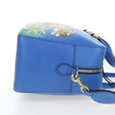 GUCCI Hand Bag Leather 2way Blue Gold Auth LN209SAM-4