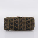 FENDI Zucca Canvas Mamma Baguette Shoulder Bag Brown Black Auth LN210V-5