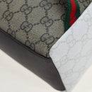 GUCCI GG Supreme Children's Backpack PVC Beige Silver 851222 Auth LN211M-16