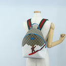 GUCCI GG Supreme Children's Backpack PVC Beige Silver 851222 Auth LN211M-29