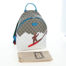 GUCCI GG Supreme Children's Backpack PVC Beige Silver 851222 Auth LN211M-30