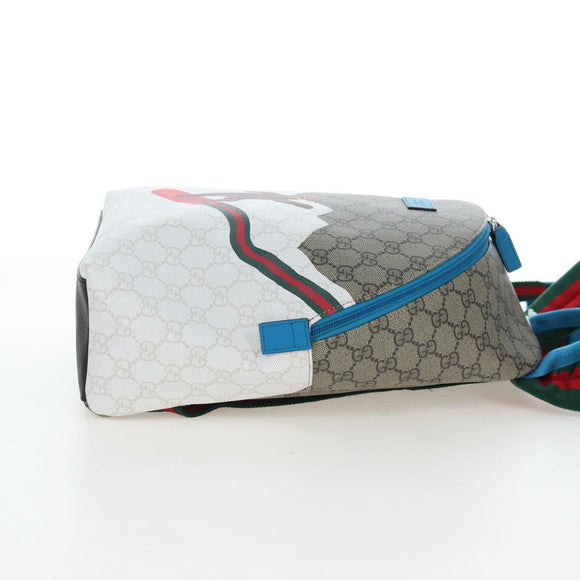 GUCCI GG Supreme Children's Backpack PVC Beige Silver 851222 Auth LN211M