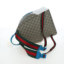 GUCCI GG Supreme Children's Backpack PVC Beige Silver 851222 Auth LN211M-9