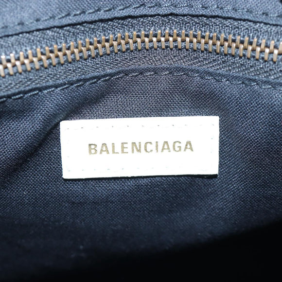 Balenciaga The Classic City Hand Bag Leather 2way White 431621 Auth LN213M