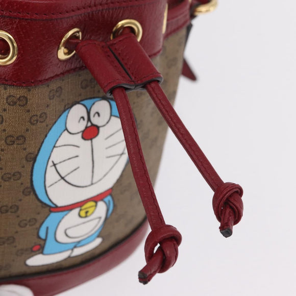 GUCCI Micro GG Supreme Fujiko-Pro Shoulder Bag PVC Beige Gold 647801 Auth LN214M