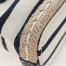 PRADA Chain Shoulder Pouch Canvas Navy Gold Auth LN217M-11