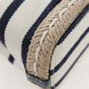 PRADA Chain Shoulder Pouch Canvas Navy Gold Auth LN217M-13