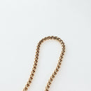 PRADA Chain Shoulder Pouch Canvas Navy Gold Auth LN217M-8