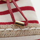 PRADA Chain Shoulder Pouch Canvas Red Gold Auth LN218M-19