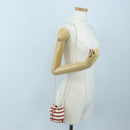 PRADA Chain Shoulder Pouch Canvas Red Gold Auth LN218M-23