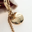PRADA Chain Shoulder Pouch Canvas Red Gold Auth LN218M-9