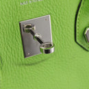 HERMES Birkin 35 Hand Bag Taurillon Leather Green Silver Auth LN220SM-27