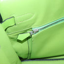 HERMES Birkin 35 Hand Bag Taurillon Leather Green Silver Auth LN220SM-32