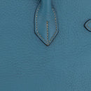 HERMES Birkin 35 Hand Bag Taurillon Leather Turquoise Blue Silver Auth LN221SM-3