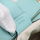 GUCCI Bamboo Hand Bag Leather 2way Light Blue Gold 323660 Auth LN229A-26