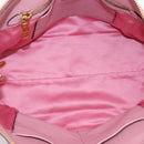 Miu Miu Hand Bag Leather 2way Pink Gold Auth LN232-19