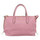 Miu Miu Hand Bag Leather 2way Pink Gold Auth LN232-2