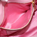 Miu Miu Hand Bag Leather 2way Pink Gold Auth LN232-23