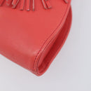 LOEWE Hand Bag Leather Red Silver Auth LN234V-15