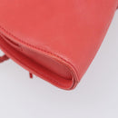 LOEWE Hand Bag Leather Red Silver Auth LN234V-9