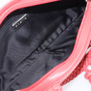 LOEWE Hand Bag Leather Red Silver Auth LN234V-10