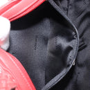 LOEWE Hand Bag Leather Red Silver Auth LN234V-26