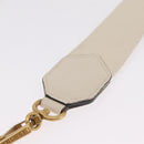 GUCCI Sherry Line Shoulder Bag Leather Ivory Gold Auth LN236V-10
