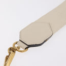 GUCCI Sherry Line Shoulder Bag Leather Ivory Gold Auth LN236V-11