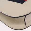 GUCCI Sherry Line Shoulder Bag Leather Ivory Gold Auth LN236V-15