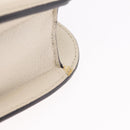 GUCCI Sherry Line Shoulder Bag Leather Ivory Gold Auth LN236V-17