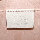 GUCCI Sherry Line Shoulder Bag Leather Ivory Gold Auth LN236V-24